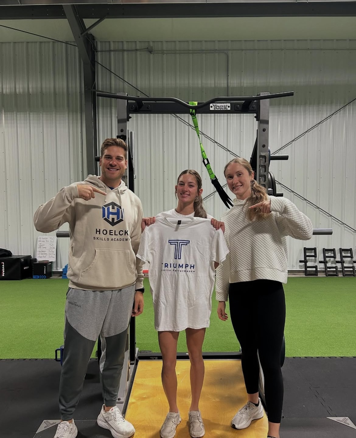 Triumph athlete celebrating a training milestone
